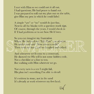 Inspirational Christian Poem Print: &quot;How About a Walk?&quot; Faith Wall Art (Digital Download)