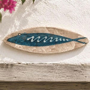 Vintage Italian Ceramic Fish Wall Hanging | Signed Arcea Pottery, Coastal Decor