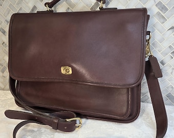 Vintage Coach Rare Burgundy Metropolitan Briefcase Style 5180 Made Vintage Coach Rare Burgundy Metropolitan Briefcase Style 5180 Made