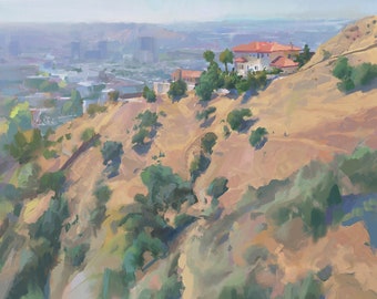 House on Hill #1 - Los Angeles Plein Air Fine Art Print