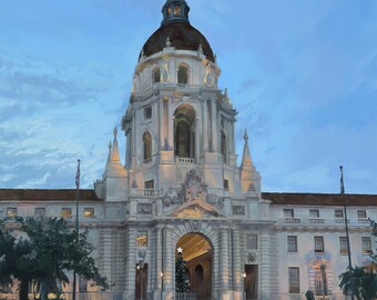 Pasadena City Hall - Los Angeles Plein Air Fine Art Print