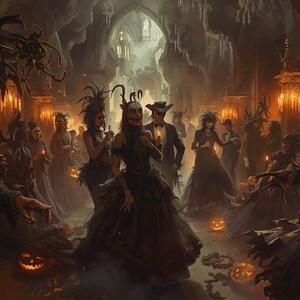 Gothic Masquerade Collection – 5 Digital Prints & Wallpapers