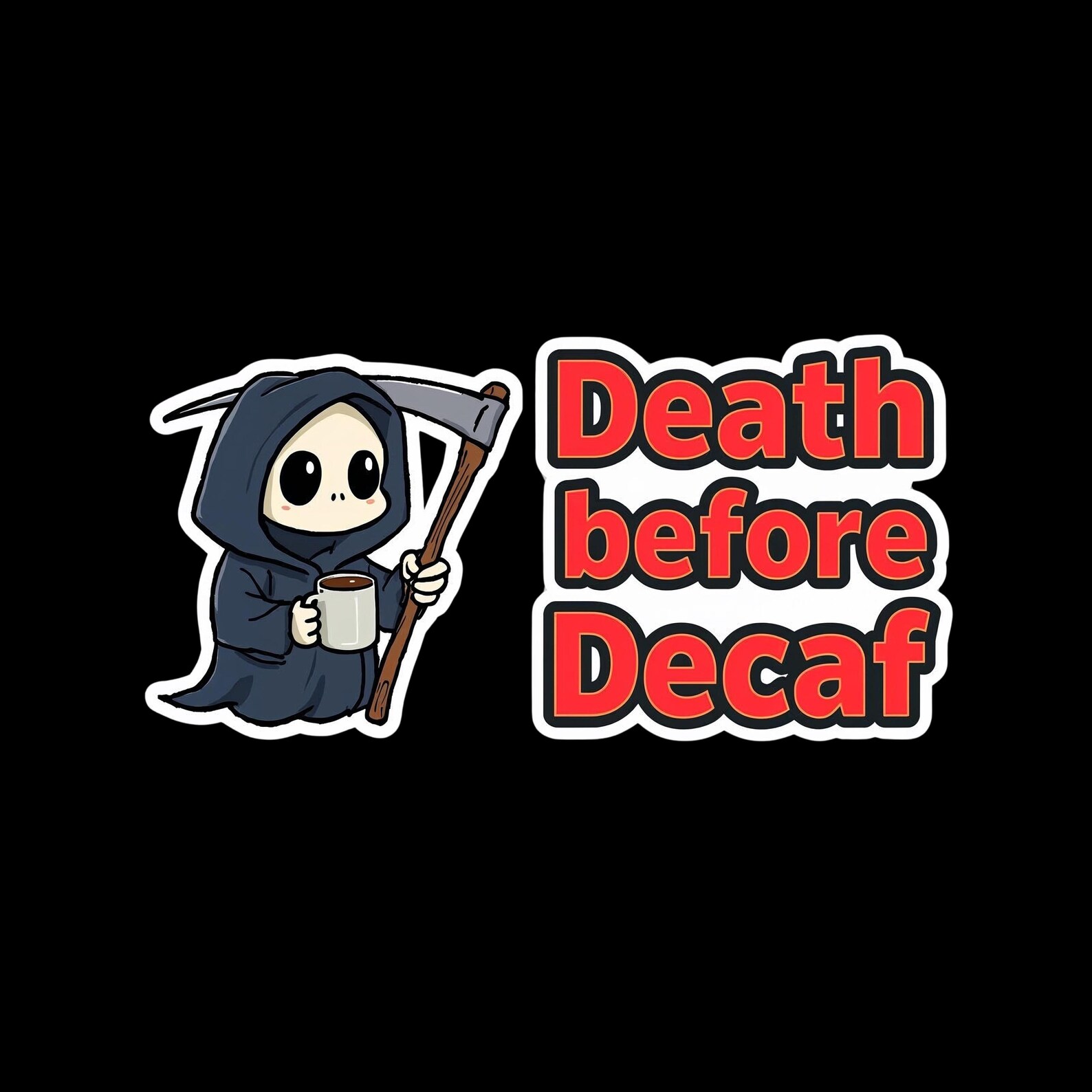 Halloween Kawaii Clipart Bundle | 10 PNG Stickers | Cute Reaper, Ghost ...