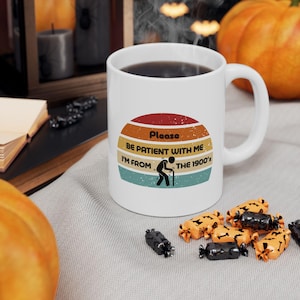Lustige 1900er Jahre Kindertasse aus Keramik: Retro Nostalgie Kaffeetasse