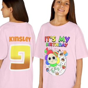 Het is mijn verjaardag! Kinderthema geïnspireerd op de wereld van gepersonaliseerde naam en leeftijd, Rainbow Dandys cartoon, cadeau voor gamers, verjaardagsbloem