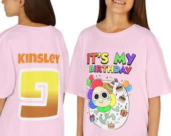 It s My Birthday Kids inspired dandy s world , PERSONALIZED name an age Tee, Rainbow dandys Cartoon, gift for gamers Birthday