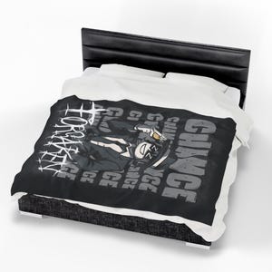 Chance inspired forsaken, skin blox game, Velveteen Plush Blanket with Trendy Graphic Design Decor, Gift for xma, Comfortable image 6