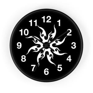 Two time forsaken inspired white symbol, roblox, Wall Clock - Unique Home Decor, Gift for Kids, Playroom Accessory.