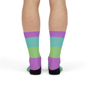 Cosmo inspired Dandy's World skin Vibrant Crew Socks, Socks, Stylish Sublimation Socks for cosplay, halloween Gift for Friends image 6