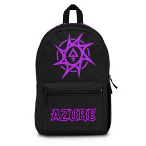 Azurewrath-inspirerad övergiven Azure-vänner två gånger, blox-spel, symbol Tribal Sun-ryggsäck, tillbehörsspel för skolan PERSONLIGT