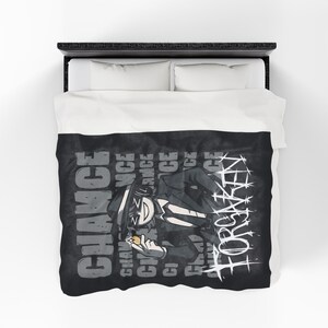 Chance inspired forsaken, skin blox game, Velveteen Plush Blanket with Trendy Graphic Design Decor, Gift for xma, Comfortable image 9