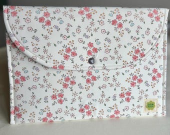 Handmade iPad Case • Padded Floral Fabric Tablet Sleeve