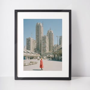 Brutalist City Wall Art | Retro Futuristic Architecture Print | Minimalist Urban Photography | Cinematic Modern Poster