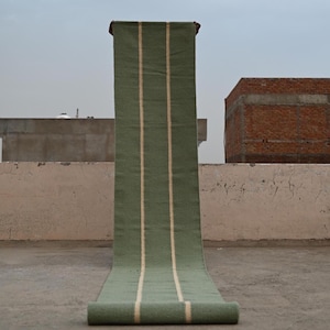 Tapis de couloir en laine – Tapis minimaliste tissé à la main, tapis d'escalier rustique tribal tissé à plat, tapis d'entrée moderne sur mesure et écologique