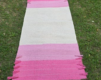 Multicolor Organic Cotton Yoga Mat – Handwoven Herbal Exercise Mat