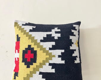 Funda de almohada Kilim turca vintage, funda de almohada Sabra marroquí, funda de almohada de yute, funda de almohada decorativa, regalo de Navidad