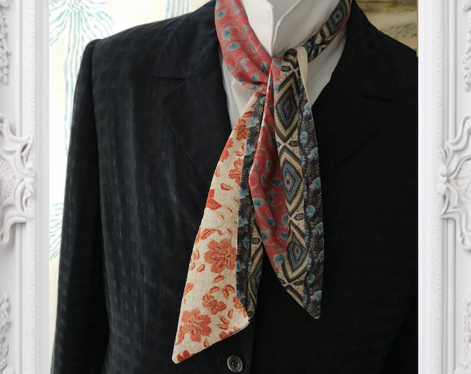 Mens Neck scarf / ascot / cravat, for him, Regency style, steampunk, menswear