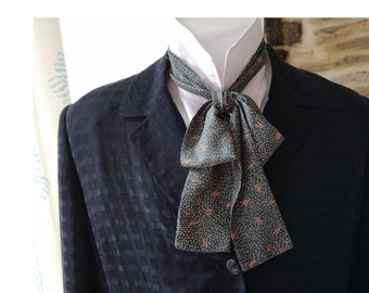 Neck scarf, bowtie, ascot, cravat for him, Boho Wedding Bowtie, Regency style steampunk menswear necktie bandana