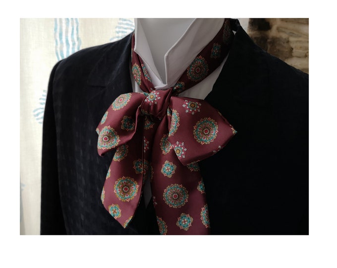 Necktie, ruche cravat, scarf, bowtie, ascot, cravat for him Regency style steampunk menswear necktie