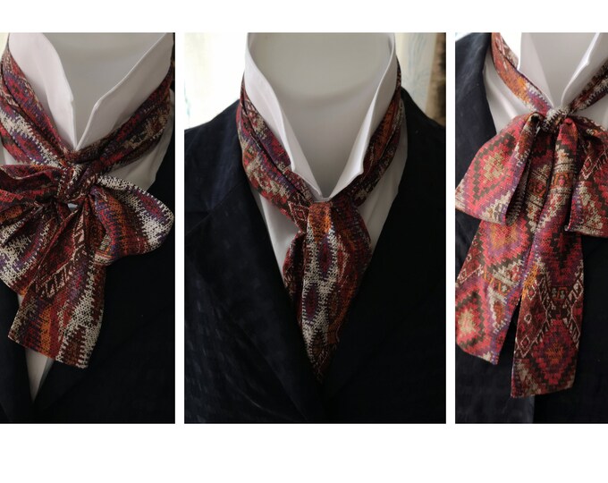 Neck scarf, bowtie, ascot, cravat for him Regency style steampunk menswear necktie