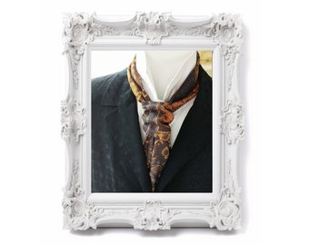 Sciarpa al collo / ascot / cravatta, per lui, stile Regency, steampunk, abbigliamento maschile