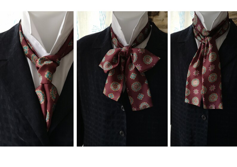 Krawatte, Rüsche Halstuch, Schal, Fliege, Ascot, Krawatte für Ihn Regency style Steampunk Herrenmode Krawatte Bild 2