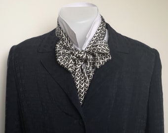 Floppy Fliege - Herren - Krawatte - seidig weicher Polyester Stoff, schwarz und weiß - Bagzetoile handgefertigte Herrenfliege