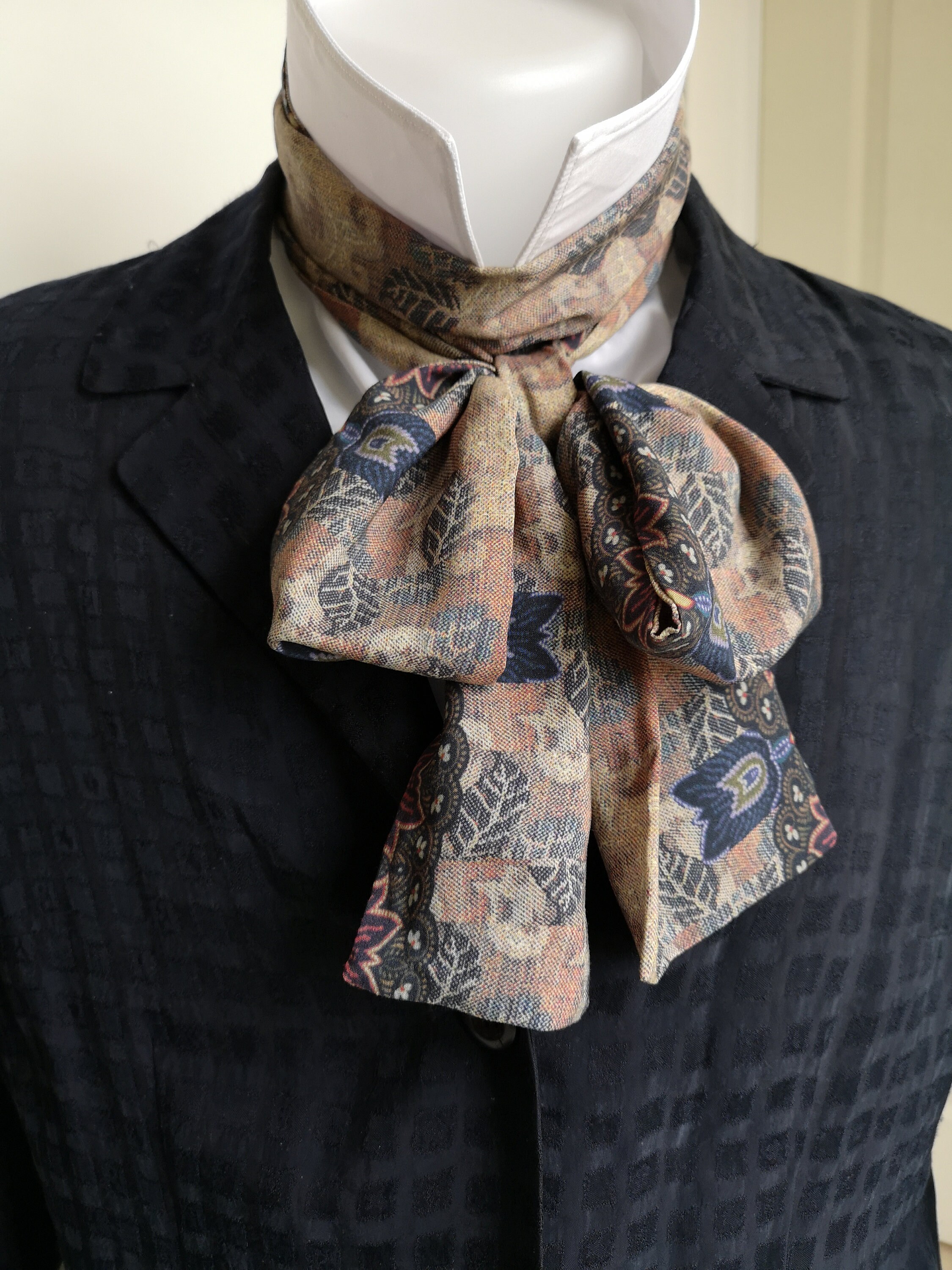 Long Regency Bow Tie - mens - self tie - for men - beautiful soft