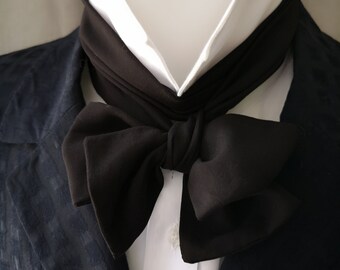 Neck scarf, bowtie for him, Regency style steampunk menswear necktie bandana