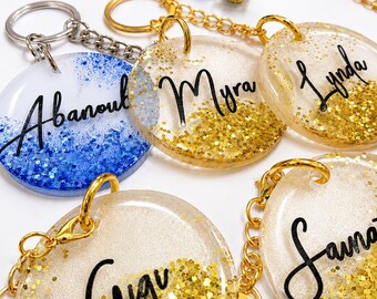 Personalized Resin Name Keychain.