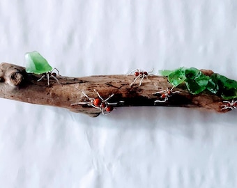 Kleine Blattschneiderameisen Skulptur für Kaminsims oder zum an die Wand hängen