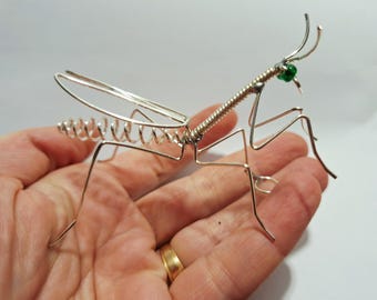 Medium Preying Mantis to hang on wall or mantlepiece