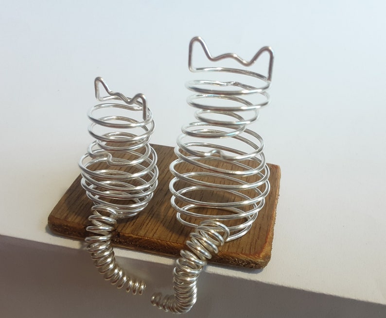 Small Cat and Kitten Sculpture for Edge of Shelf | Etsy