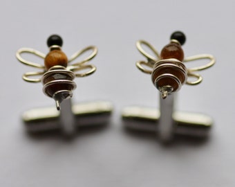 Eye catching Bee Cufflinks for her or him