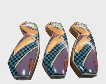 Vintage 1980s Rare candle holders, Rosenthal studio Flash series, designed by Dorothy Hafner