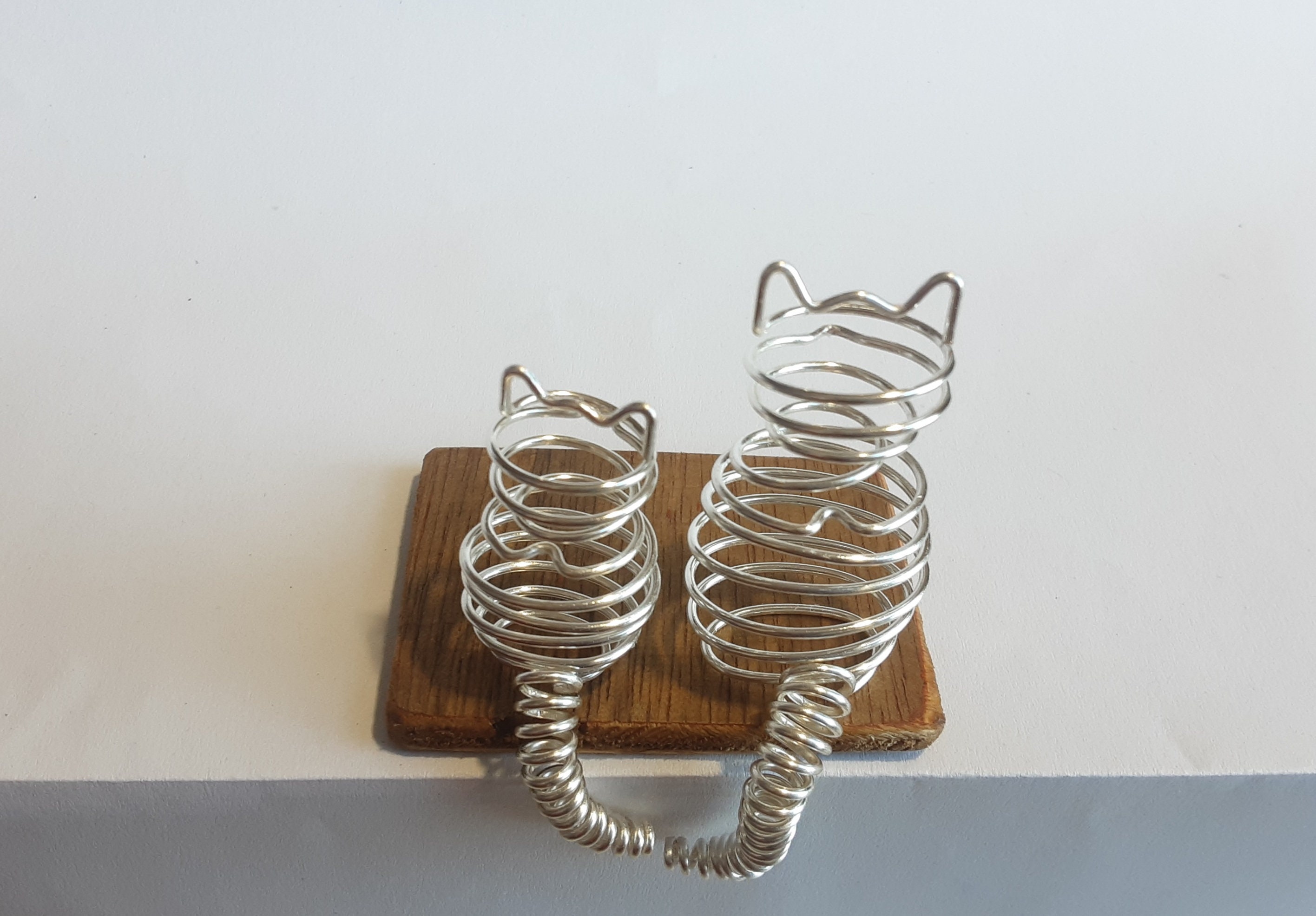 Small Cat and Kitten Sculpture for Edge of Shelf - Etsy