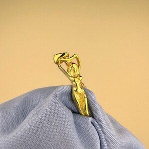 Woman Body Necklace, 14k Gold Vermeil 925 Sterling Silver Woman Empowerment Symbol Charm, Pole Dance Pendant, Body Charm