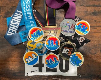 Beach Running Sticker, 5K 10K 13.1 26.2 Ocean Vibes Run Sticker