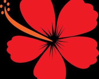 Amapola/Hibiscus Puerto Rico Flower Digital Download Decal