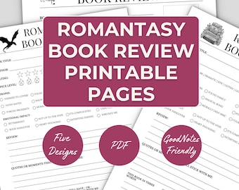 Buchbesprechungsseiten für Romantasy Buchliebhaber | Lesetagebuch (PDF) | GoodNotes Vorlage