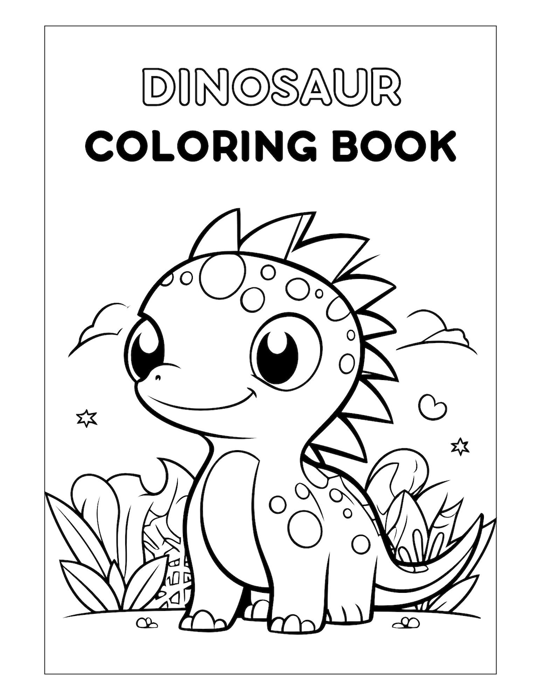 Dinosaur Coloring Book for Kids Printable | 6 Fun Dino Pages for ...