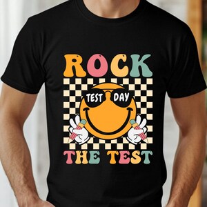 Rock The Test DTF Transfer: Test Day, Teacher Life Heat Print Design Ready To Press image 3