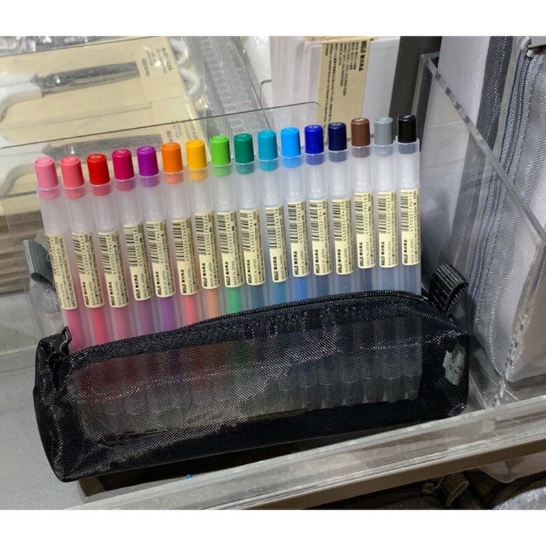 Authentic Muji Retractable Gel Ink Clip Pens 16 colors Real Etsy