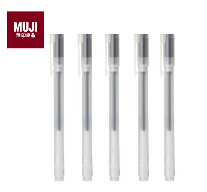 MUJI Gel Pens 5 Pack Muji Pens Muji Japan gel ink pens Etsy