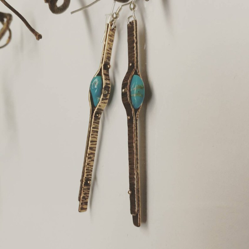 BRONZE AGE Earrings by Roughasnature to Order Etsy