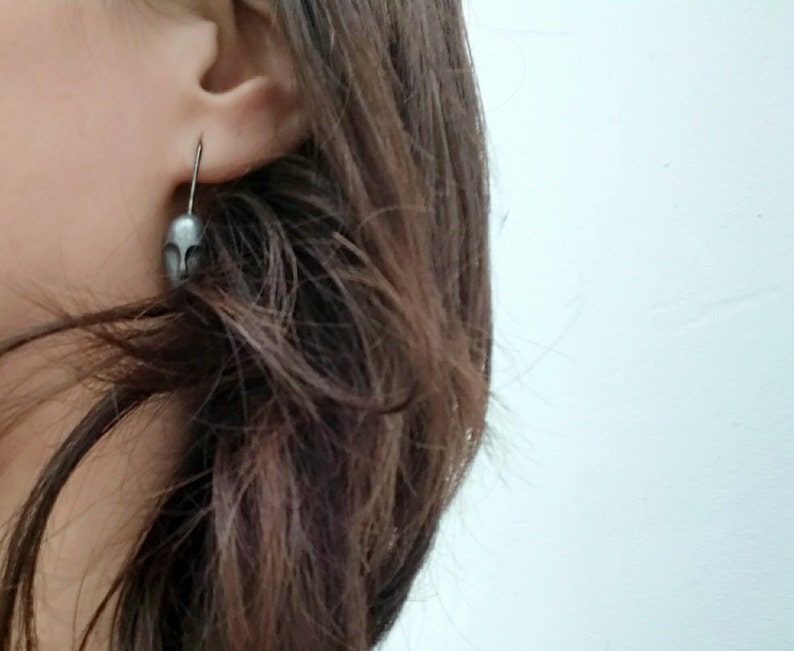 Sculpture earrings Human mask earrings Silver Mask earrings Drop earrings Sterling Silver earrings Dangle earrings Mother day gift.