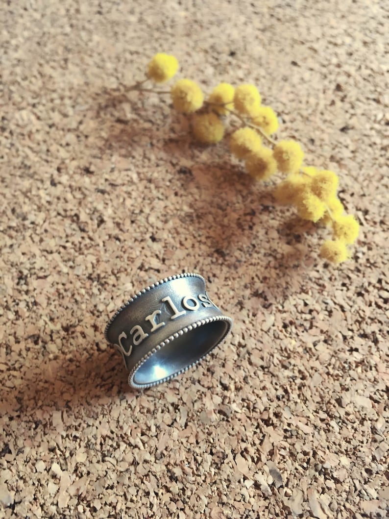 Children name ring Personalized gift for men and women Custom name ring Statement jewelry Infinity ring