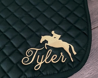 Jumper & Name Personalized Saddle Pad
