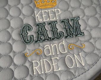 HORSE Keep Calm Ride On AP Saddle Pad