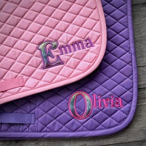 Applique Name Personalized Saddle Pad - BLAKE